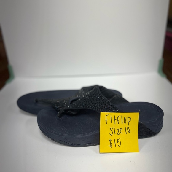 Fitflop Navy Sandals with Rhinestone Accents - Picture 3 of 3